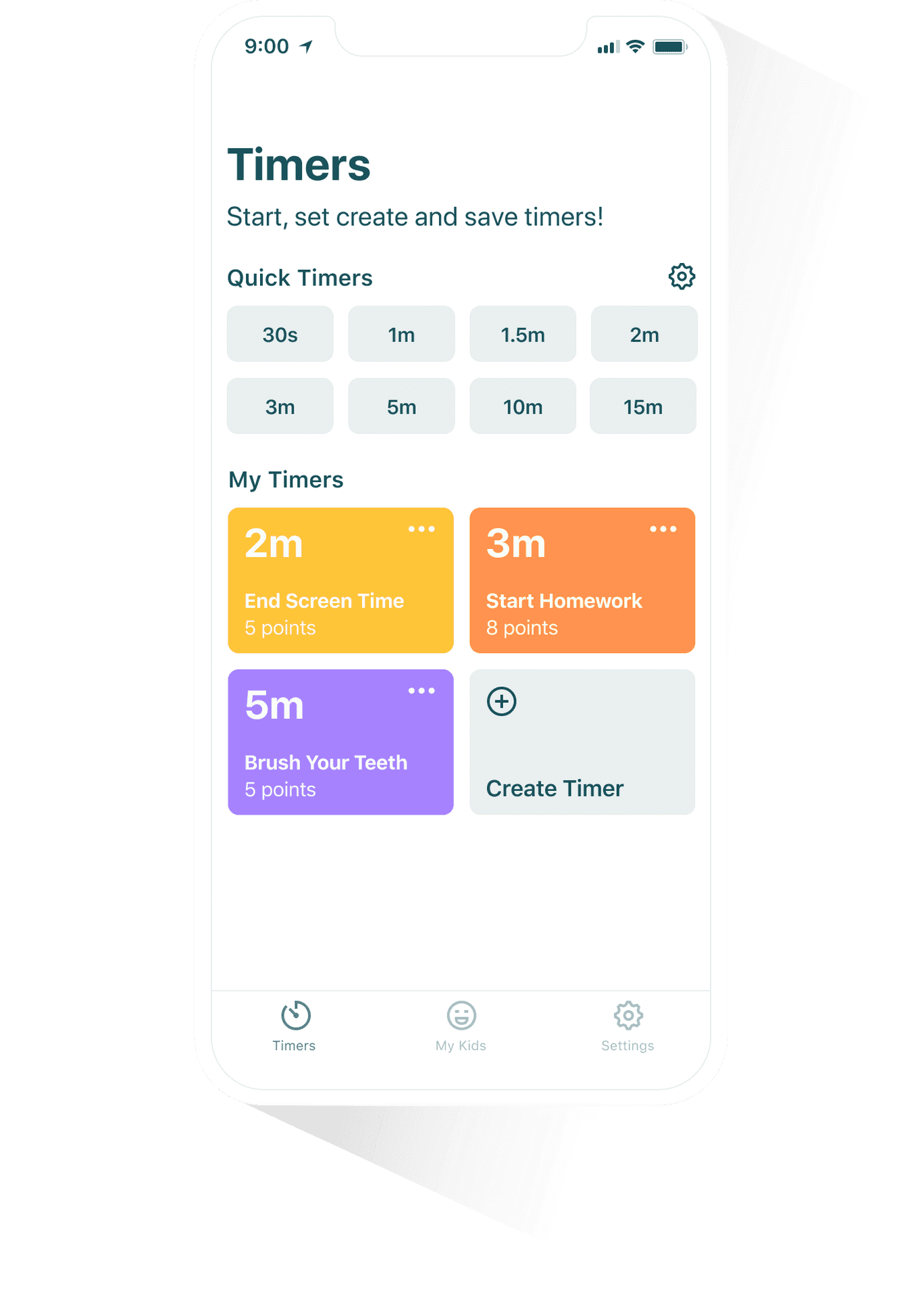 Goody Points Timer Menu Screen